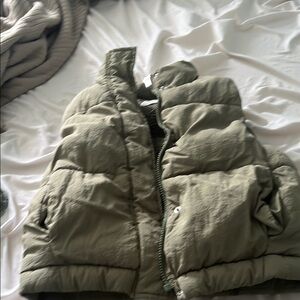 Ci Sono Green Puffer Jacket Quilted Insulated Design